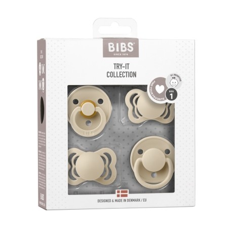 Bibs Try-it-collection Speen, 4-stuks, Maat 1 (0-6 maanden), Ivory