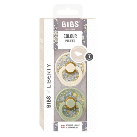 BIBS X LIBERTY, Colour 2-pack, Maat 1 (0-6 maanden), Anatomisch - Latex