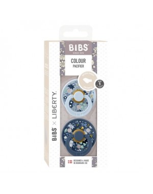 BIBS X LIBERTY, Colour 2-pack, Maat 1 (0-6 maanden), Anatomisch - Latex