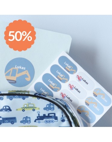 74 naamstickers - Gemengd pakket