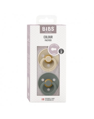 BIBS Colour - 2 stuks, Maat 2 (6+ maanden), Rond - Latex