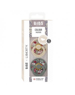 BIBS X LIBERTY, Colour 2-pack, Maat 1 (0-6 maanden), Anatomisch - Latex