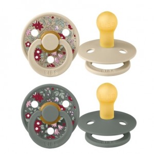 BIBS X LIBERTY, Colour 2-pack, Maat 1 (0-6 maanden), Rond - Latex