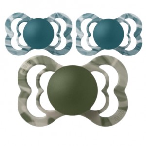 BIBS Supreme Tie Dye, Maat 2 (6+ maanden), Symmetrisch - Latex, Speen met naam