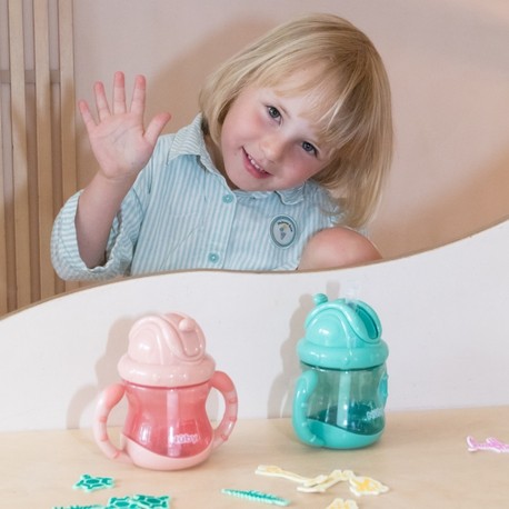 Nüby, Flip-it beker met dubbel handvat, 12+ maanden, Green