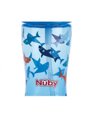 Nüby, Flip-it zuigfles, 360 ml, Blue