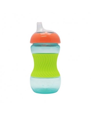 Nüby, Mini Grip beker met siliconen band, 4+ maanden, Green