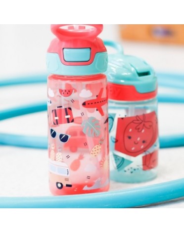 Nüby, No-spill fles met rietje, Pink