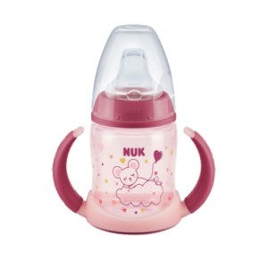 NUK First Choice+ Learner Bottle Night, Flessenspeen, 150 ml, Girl