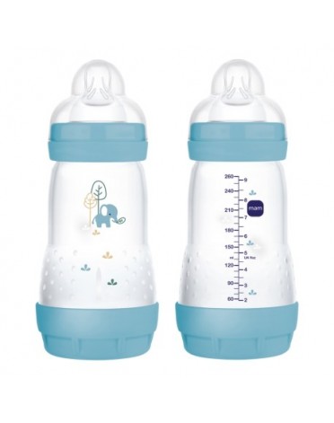 MAM,  Easy Start Anti-Colic,  Sz. 260 ml., Blau, 2-pack