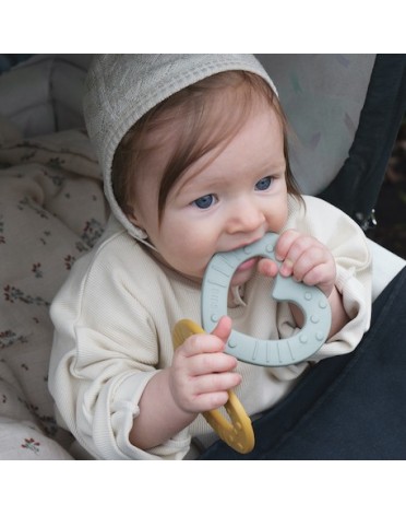 Bibs Baby Bitie, Bitering, Heart, Sage