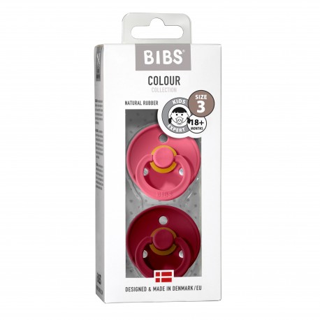 BIBS Colour - 2-pakning,  Str. 3 (18+ md.), Rund - Lateks,