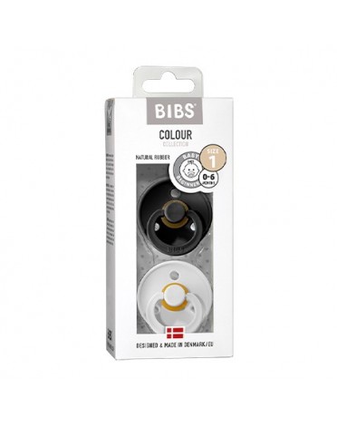 BIBS Colour - 2-pakning,  Str. 1 (0-6 md.), Rund - Lateks,