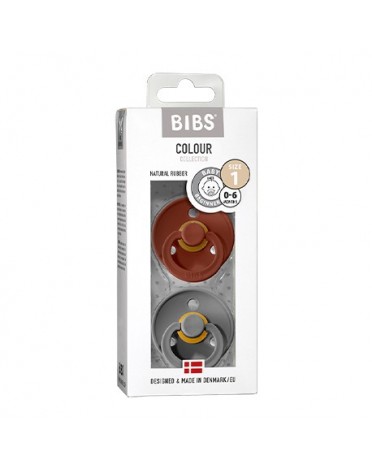 BIBS Colour - 2-pakning,  Str. 1 (0-6 md.), Rund - Lateks,