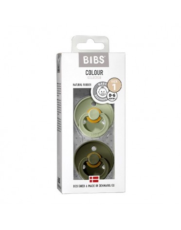BIBS Colour - 2-pakning,  Str. 1 (0-6 md.), Rund - Lateks,