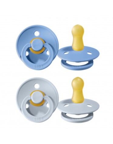 BIBS Colour - 2-pakning,  Str. 1 (0-6 md.), Rund - Lateks,