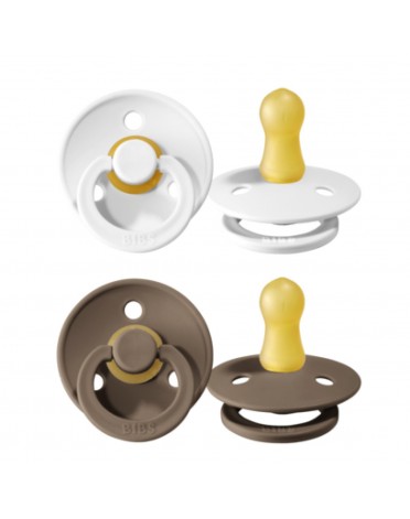 BIBS Colour - 2-pakning,  Str. 1 (0-6 md.), Rund - Lateks,