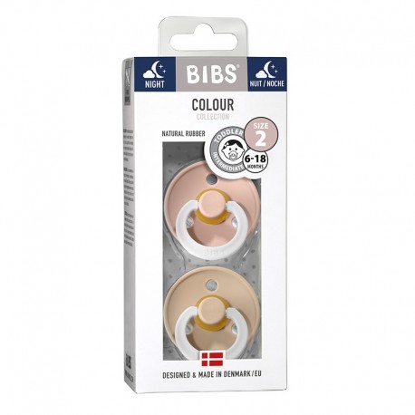 BIBS Colour - 2-pakning, Str. 2 (6+ md.), Rund - Lateks