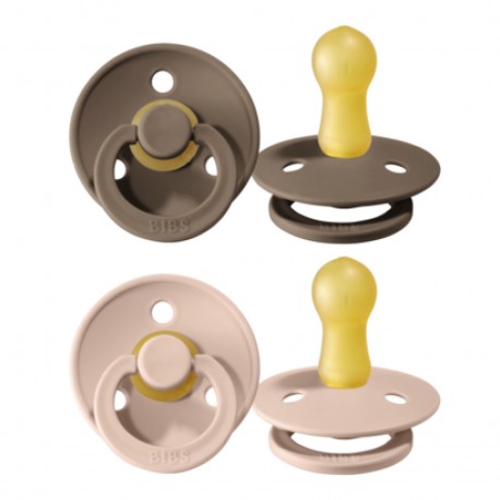 BIBS Colour - 2-pakning, Str. 2 (6+ md.), Rund - Lateks