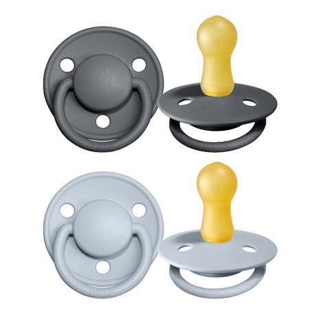 BIBS De Lux - 2-pakning,  Str. 2 (6+ md.), Rund - Lateks,