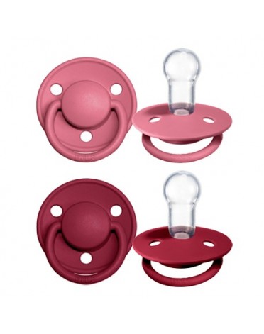 BIBS De Lux Night - 2-pakning,  One size (0-36 mdr.), Rund - Silicone,