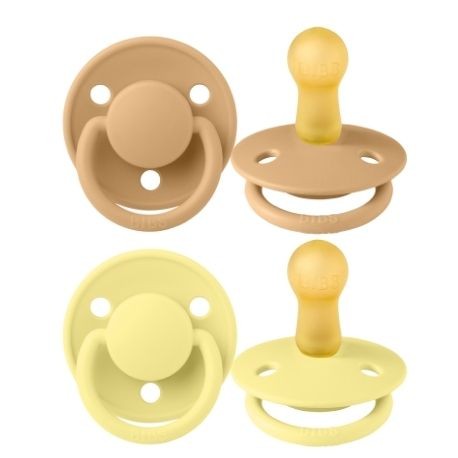 BIBS De Lux - 2-pakning,  Str. 2 (6+ md.), Rund - Lateks,
