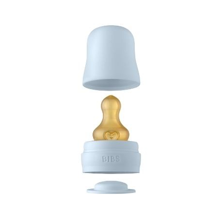BIBS Bottle Kit, Tilbehør til tåteflaske, Topp og flasketut i rund lateks BIBS Bottle Kit, Tilbehør til tåteflaske, Topp og flasketut i rund lateks