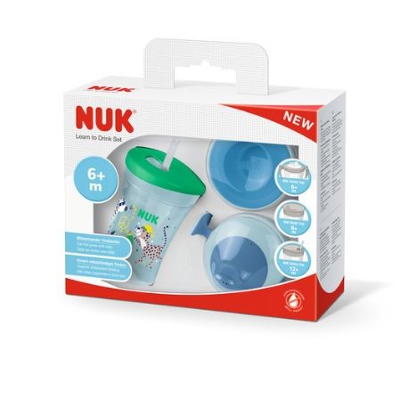 NUK  Lær-å-drikke - kopp, Grønn,  6m+