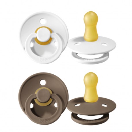 BIBS Colour - 2-pakning,  Str. 1 (0-6 md.), Rund - Lateks,