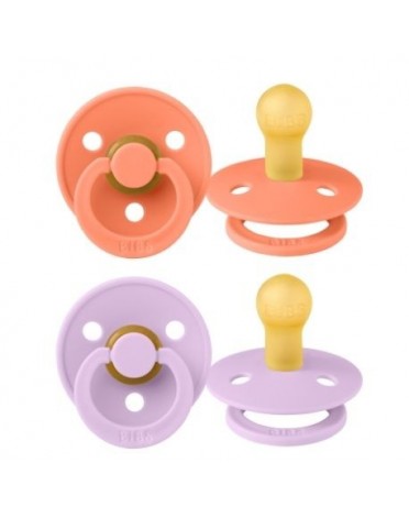 BIBS Colour - 2-pakning,  Str. 1 (0-6 md.), Rund - Lateks,