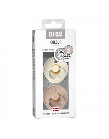 BIBS Colour - 2-pakning, Str. 2 (6+ md.), Rund - Lateks