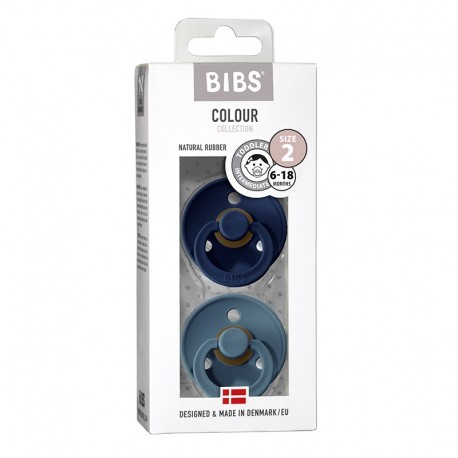BIBS Colour - 2-pakning, Str. 2 (6+ md.), Rund - Lateks