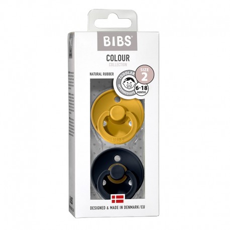 BIBS Colour - 2-pakning, Str. 2 (6+ md.), Rund - Lateks