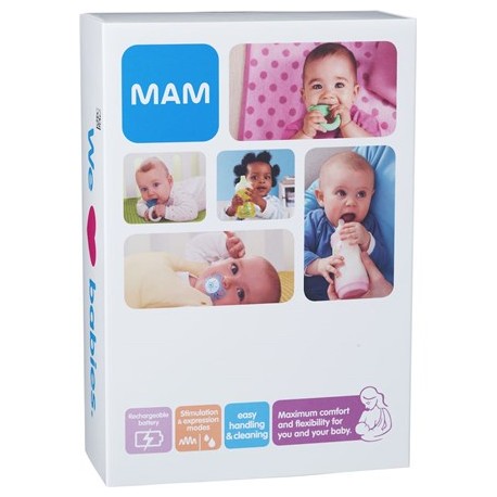 MAM, 2-i-1 Upgrade Set, Fra manuell til elektrisk brystpumpe, Hvit/transparent