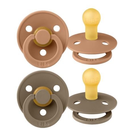 BIBS Colour - 2-pakning,  Str. 1 (0-6 md.), Rund - Lateks,