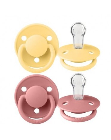 BIBS De Lux - 2-pakning,  One size (0-36 mdr.), Rund - Silicone,