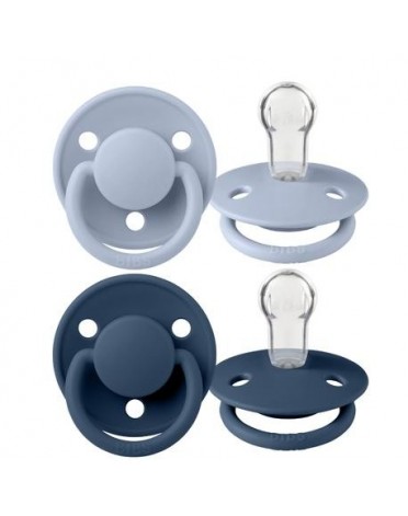 BIBS De Lux - 2-pakning,  One size (0-36 mdr.), Rund - Silicone,