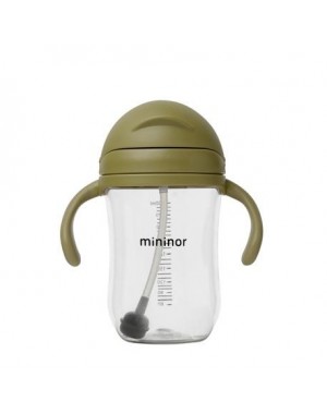 MININOR,  Kopp med sugerør - lekkasje fri, 330 ml, Moss Green
