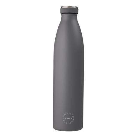 Aya&Ida,  Drinking Bottle, Drikkeflaske med lokk, 1000 ml, Dark Grey