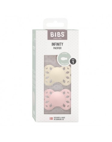 BIBS Infinity 2-pk,  Str. 1 (0-6 mnd.), Symmetrisk - Silikon