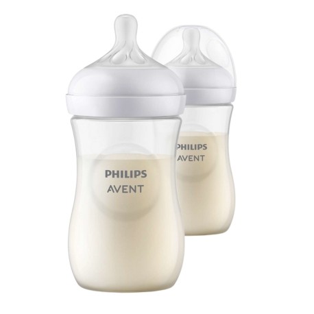 Philips Avent, Natural Response tåteflaske, 260 ml, 2-pk, Str. 1+ mnd Philips Avent, Natural Response tåteflaske, 260 ml, 2-pk, Str. 1+ mnd