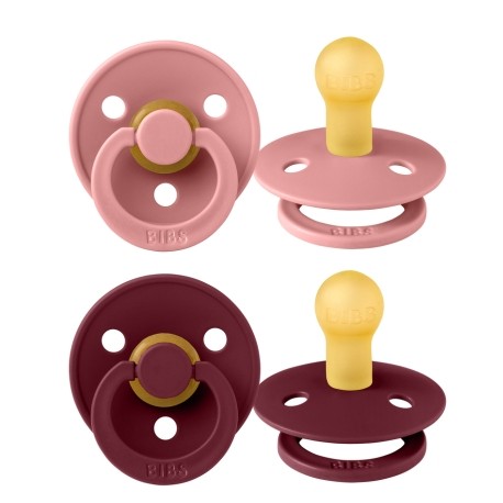 BIBS Colour - 2-pakning,  Str. 1 (0-6 md.), Rund - Lateks,