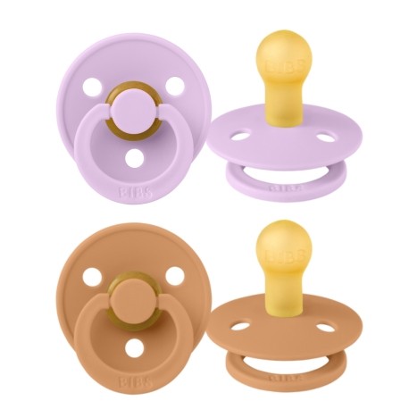 BIBS Colour - 2-pakning,  Str. 1 (0-6 md.), Rund - Lateks,
