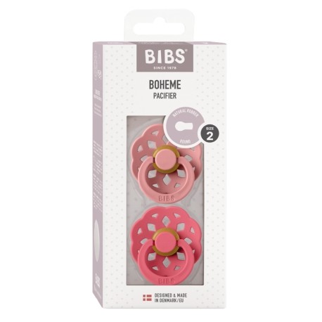 BIBS Boheme - 2-pakning, Str. 2 (3-36 mnd.), Rund - Lateks,