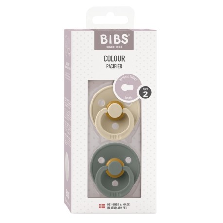 BIBS Colour - 2-pakning, Str. 2 (6+ md.), Rund - Lateks