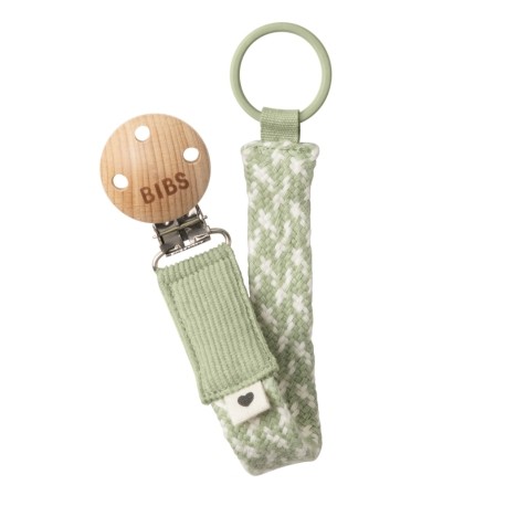 BIBS Paci Braid,  Smokkesnor, Sage / Ivory