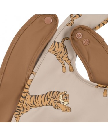 Konges Sløjd, smekker 2-pk, Tiger/Toasted Coconut