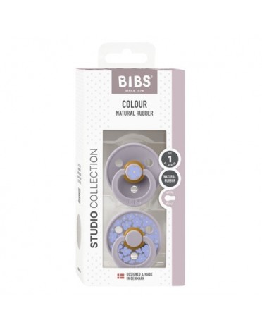 BIBS Studio Line - 2-pakning,  Str. 1 (0-6 md.), Rund - Lateks,