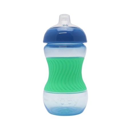 Nüby, Mini Grip kopp med silikonbånd, 4+ mnd., Blue