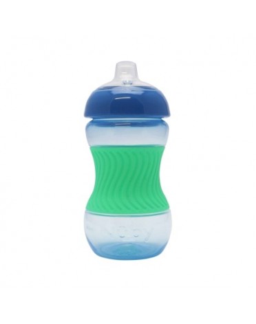 Nüby, Mini Grip kopp med silikonbånd, 4+ mnd., Blue